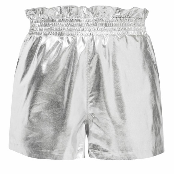 NWT Topshop Statement Silver Shorts - Picture 4 of 8